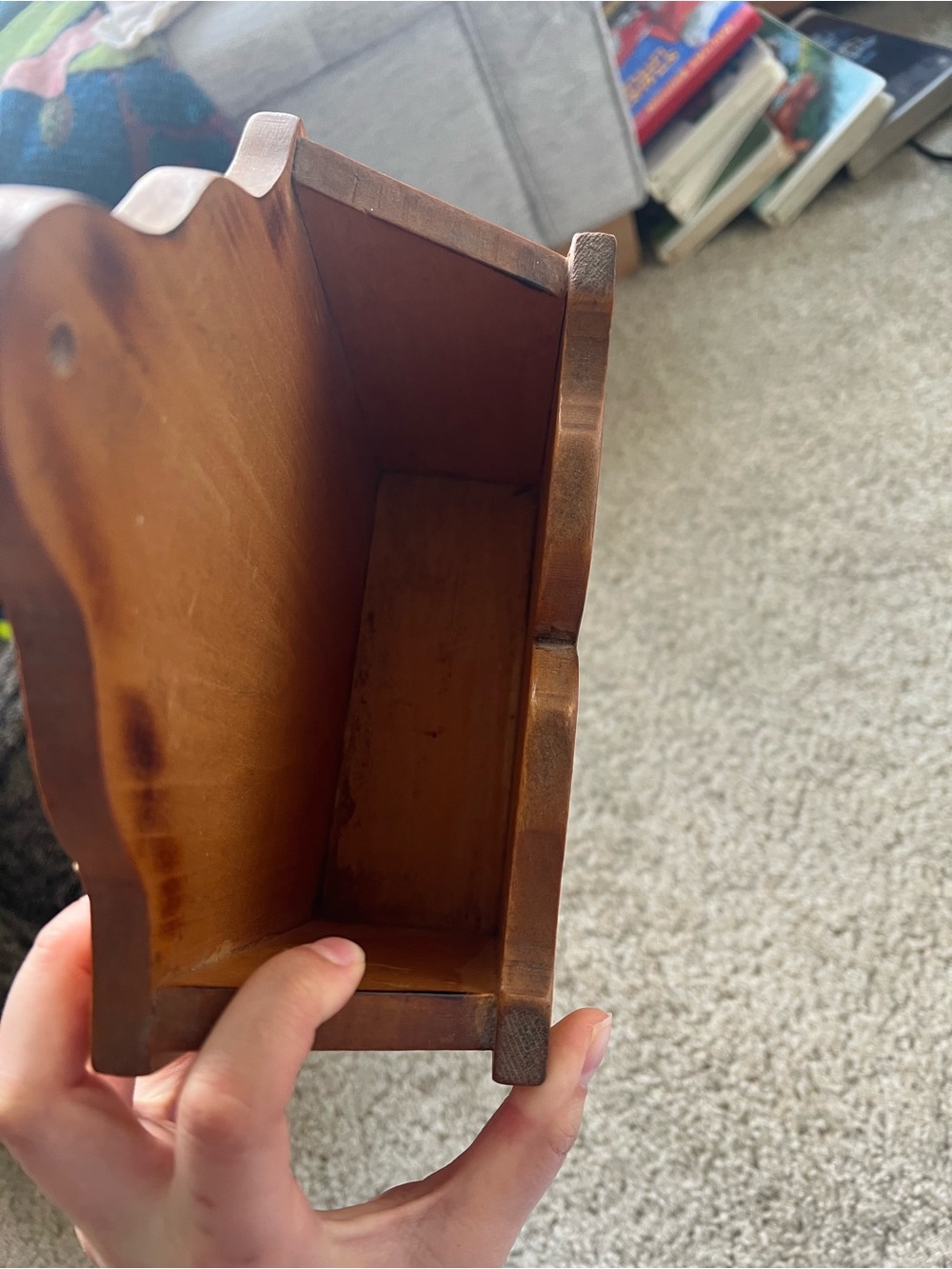 Wooden Wall Mail & Key Holder in Warm Brown - Picture 4 of 6